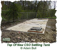 Top of new CSO settling tank