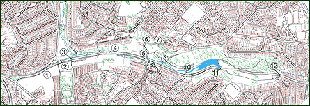 Map showing traffic calming suggestions