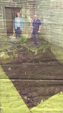 Joan and Mervyn Clayton in the 300-year-old Bath House on Gledhow Valley Road, which is in line for restoration.