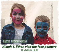 Niamh and Ethan visit the face painters