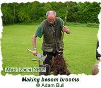 Making besom brooms