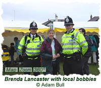 Cllr. Brenda Lancaster with local bobbies