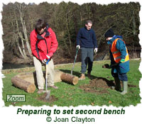 Preparing to set second bench
