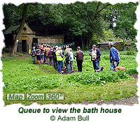 Queue to view the bath house