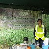 FGVW volunteer Claire, and our new banner!